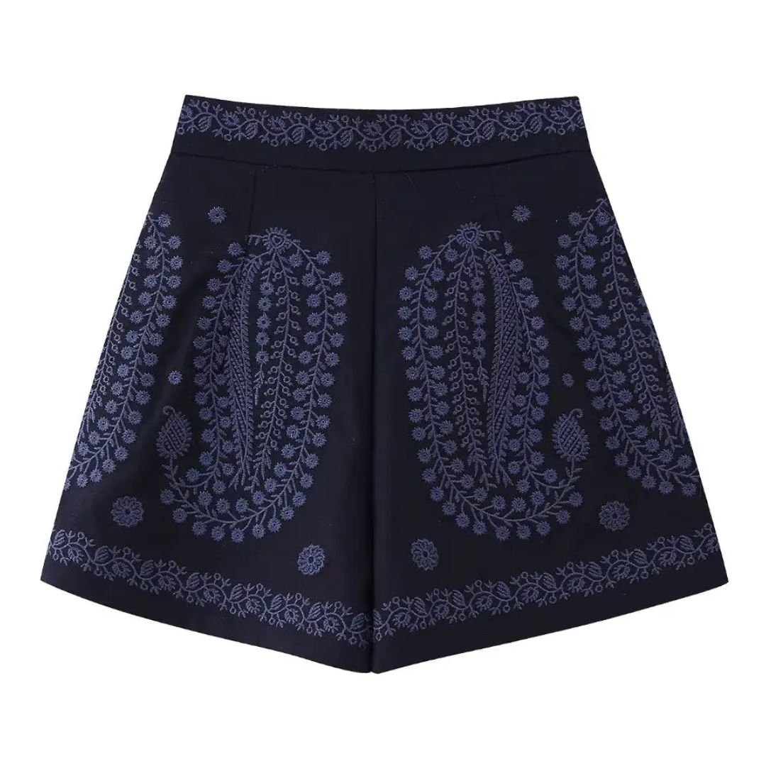 Vardi Dante™ Cathy Geborduurde Shorts | Hoge Taille & Trendy