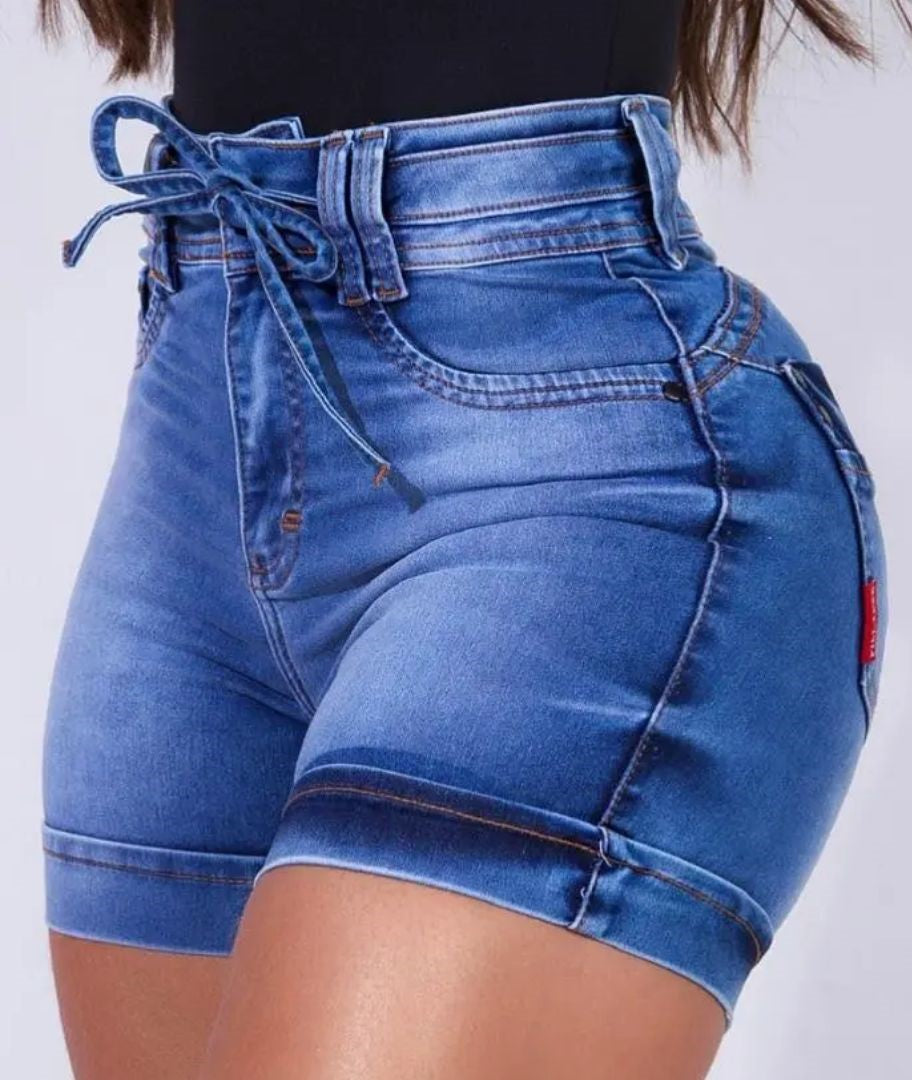 Vardi Dante™ Cara Jeans Short | Hoge Taille & Skinny