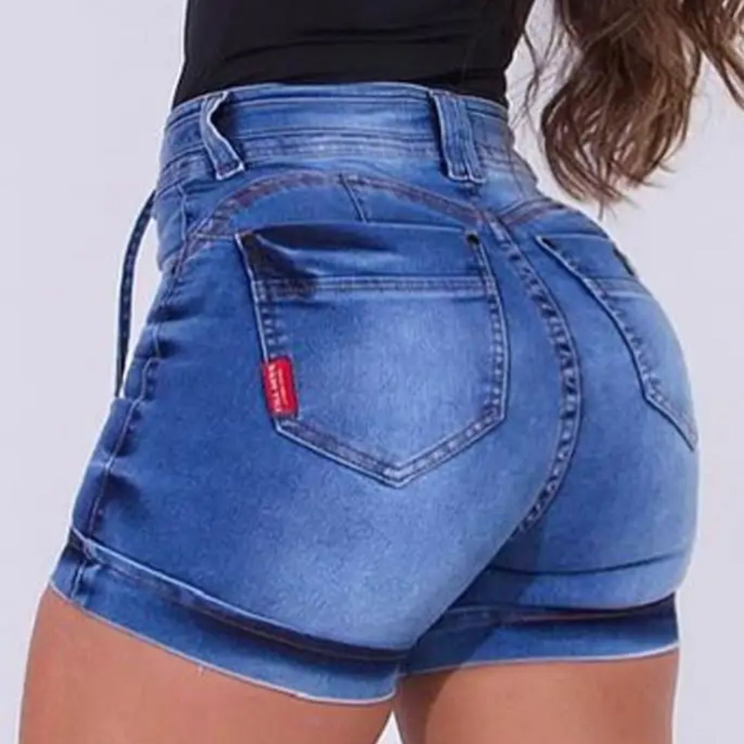 Vardi Dante™ Cara Jeans Short | Hoge Taille & Skinny