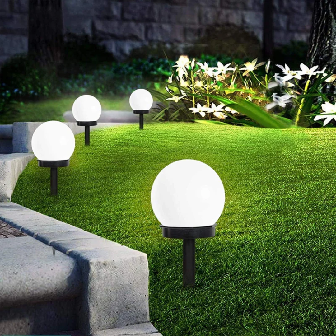 3 Stuks Waterdichte LED Zonnebol Tuinverlichting - SunLuxe Orbs