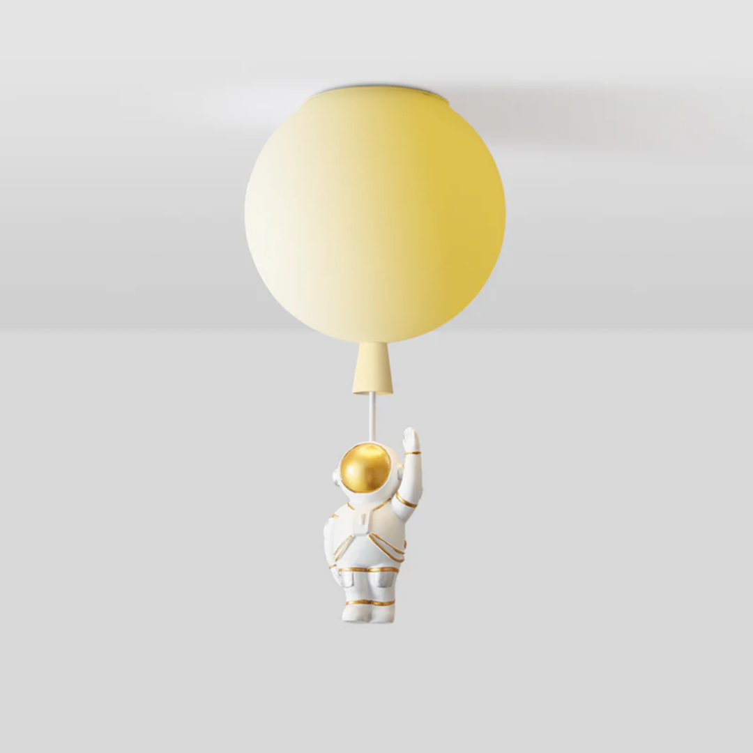 Trendy Maan/Astronaut Kinderkamer LED Plafondlamp -  CosmoGlow