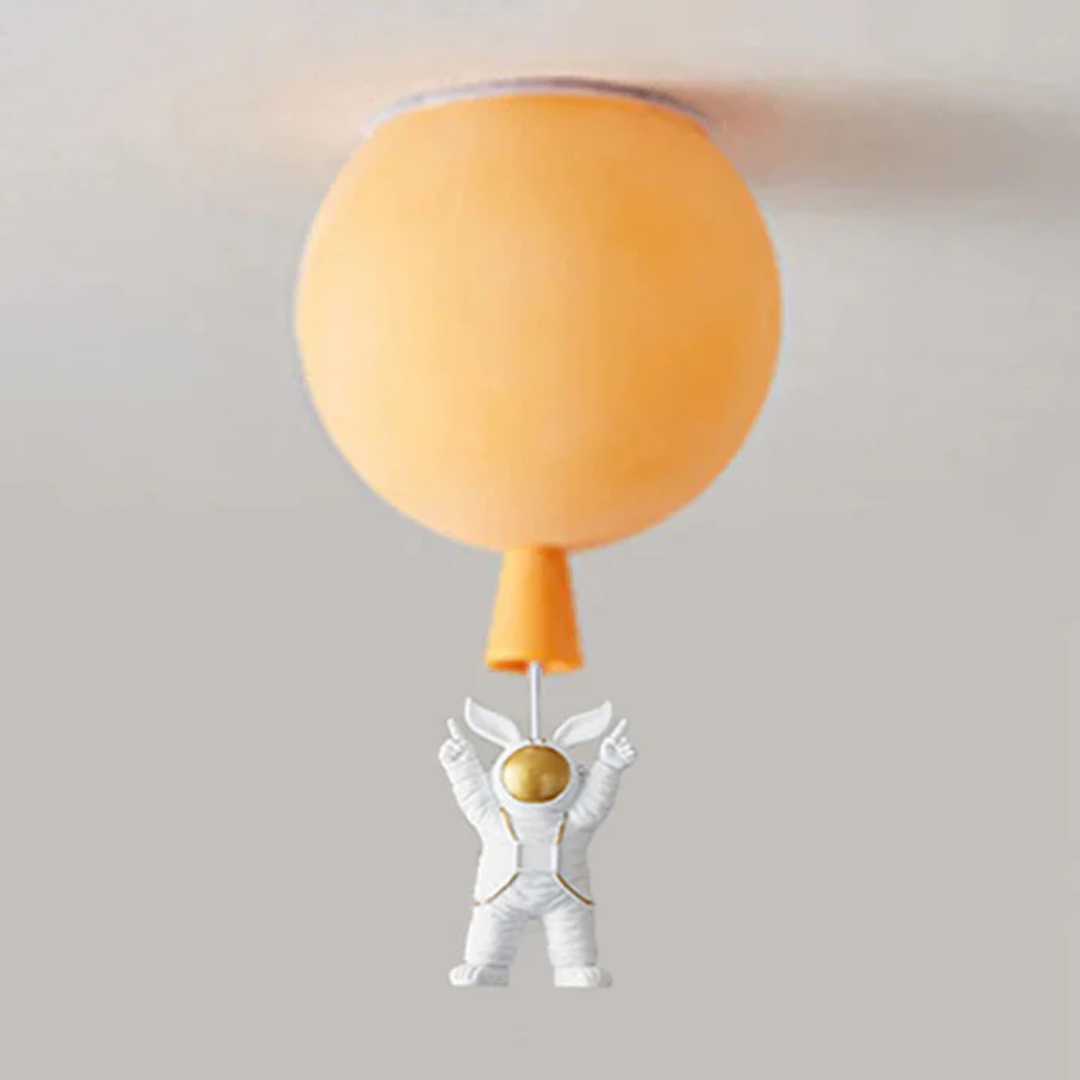 Trendy Maan/Astronaut Kinderkamer LED Plafondlamp -  CosmoGlow