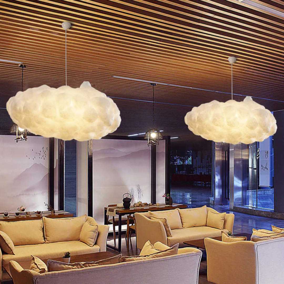 Design Cloud LED Hanglamp Wit PVC/Katoen - Nimbus