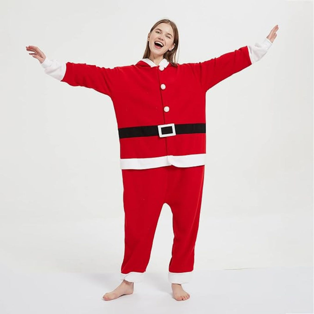 Comfortabele Santa Cosplay Onesie voor Volwassenen - SantaSnug