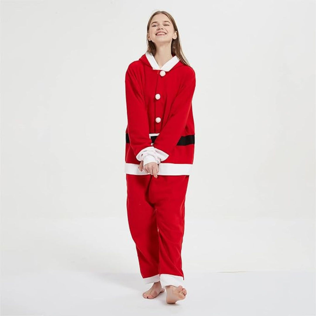 Comfortabele Santa Cosplay Onesie voor Volwassenen - SantaSnug