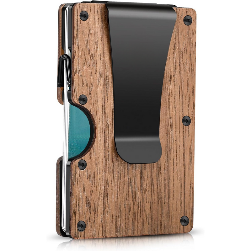 Dunne RFID-Blocking Portemonnee van Carbon Fiber met Geldclip - CarbonVault