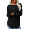 Loose Fit Crew Neck Sweater Tunic - Barbara