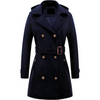 Dames Gewatteerde Wintertrenchcoat met Capuchon - Nina