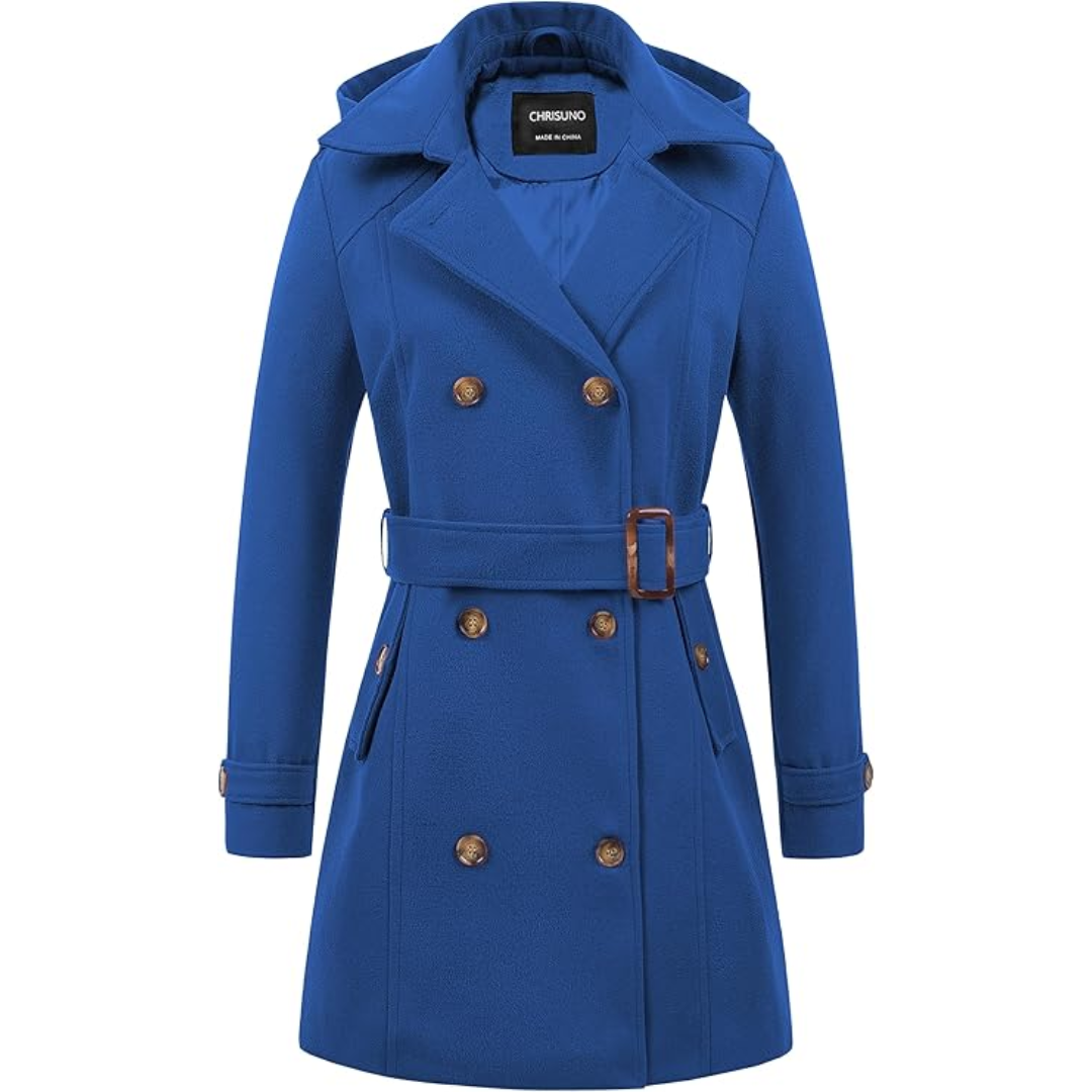 Dames Gewatteerde Wintertrenchcoat met Capuchon - Nina