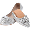 Glitterende Rhinestone Ballerina Flats - Yelena