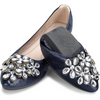 Glitterende Rhinestone Ballerina Flats - Yelena