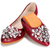 Glitterende Rhinestone Ballerina Flats - Yelena