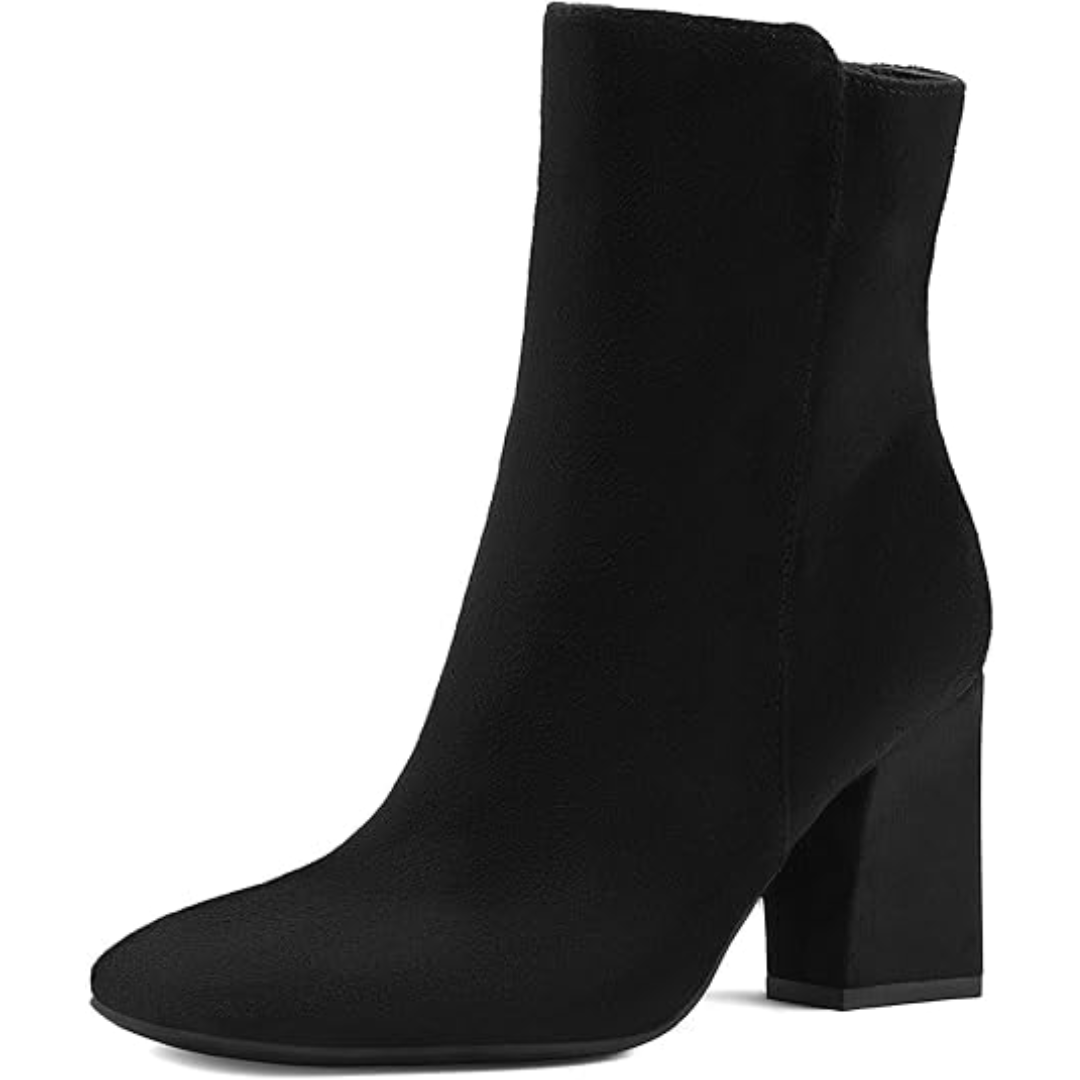 Chunky Block Heel Enkellaarsjes - Jamie