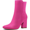 Chunky Block Heel Enkellaarsjes - Jamie