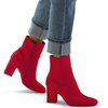 Chunky Block Heel Enkellaarsjes - Jamie