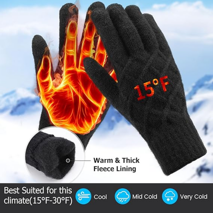 Thermisch Gebreide Touchscreen Winterhandschoenen – ArcticTap