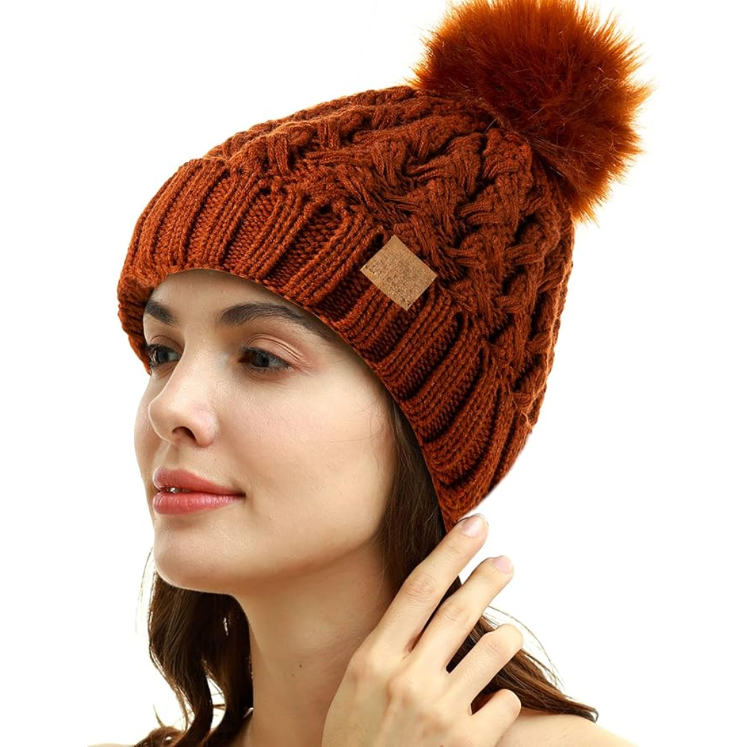 Comfortabele Winter Pom Beanie - Yvonne