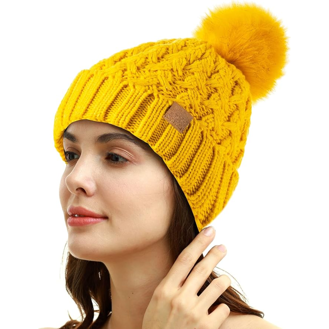 Comfortabele Winter Pom Beanie - Yvonne