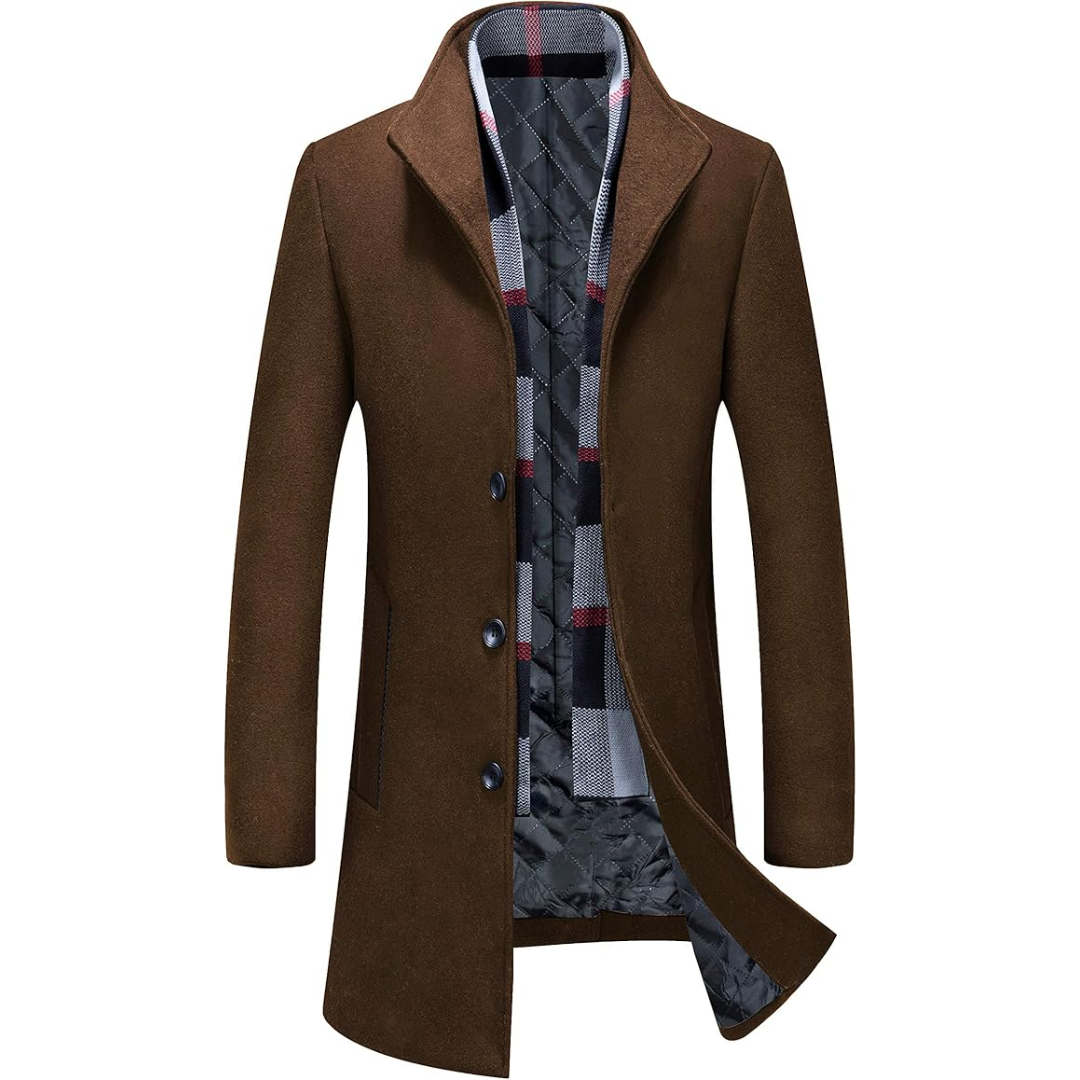 Heren Wolblend Trenchcoat - Pedro