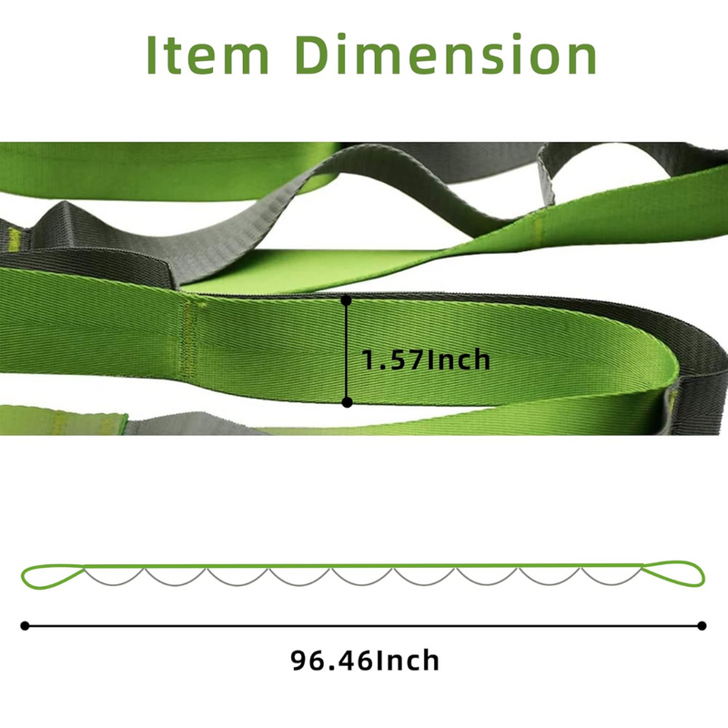 Yoga Stretch Band met 12 Lussen