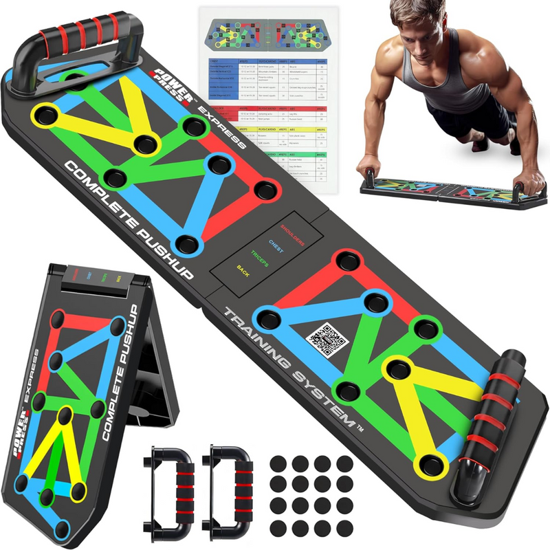 Vouwbare Push-Up Board met Kleurgecodeerde Combinatieposities