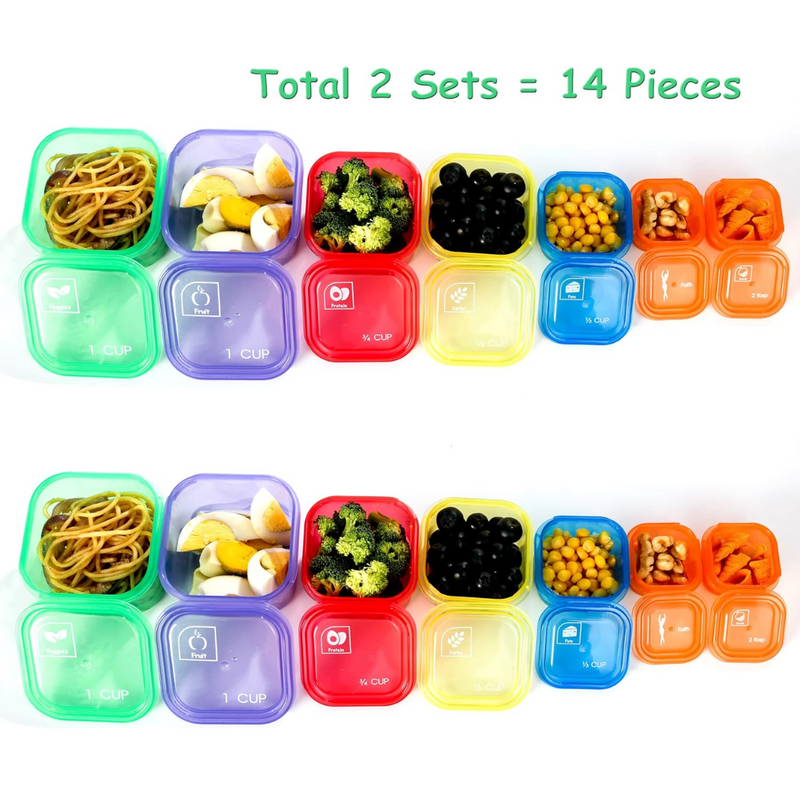 Portiecontrole Dozen (14-delige Set) - 21 Day Fix voor Gewichtsverlies