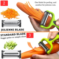 3-in-1 Groente Schiller met Julienne Mes