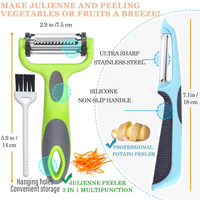 3-in-1 Groente Schiller met Julienne Mes
