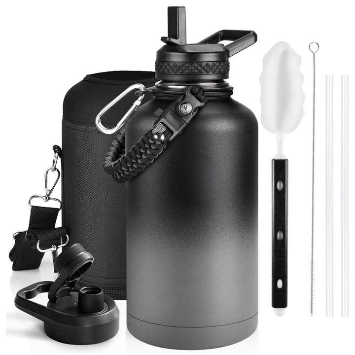 Geïsoleerde Waterfles – Lekvrij & BPA-vrij met Paracord Handvat