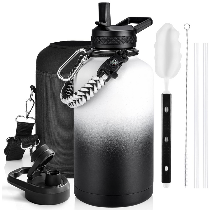 Geïsoleerde Waterfles – Lekvrij & BPA-vrij met Paracord Handvat