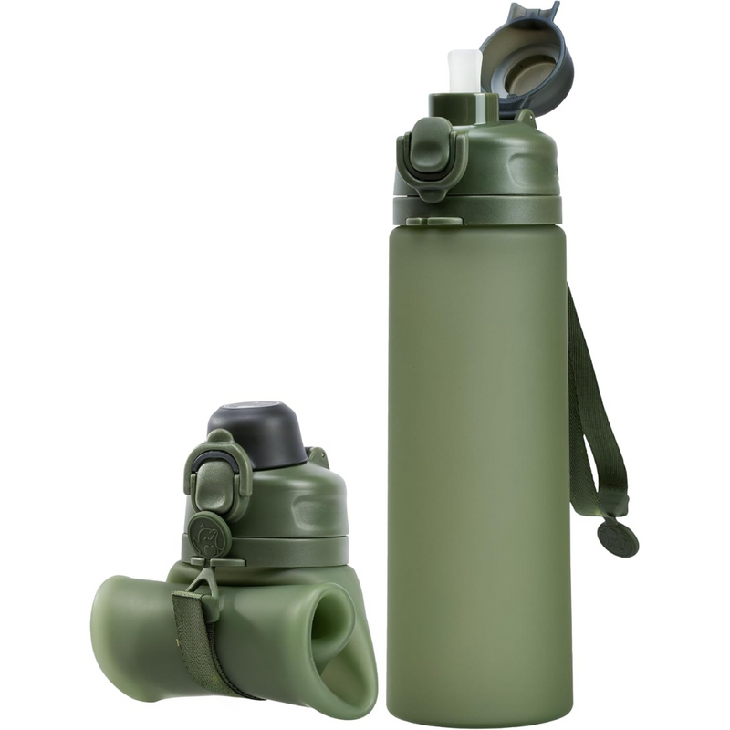 Inklapbare 600 ml Silicone Waterfles - Lekvrij & BPA-vrij