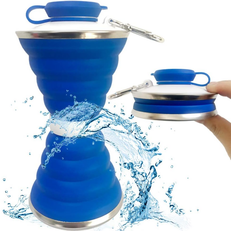 Inklapbare Waterfles met Carabiner