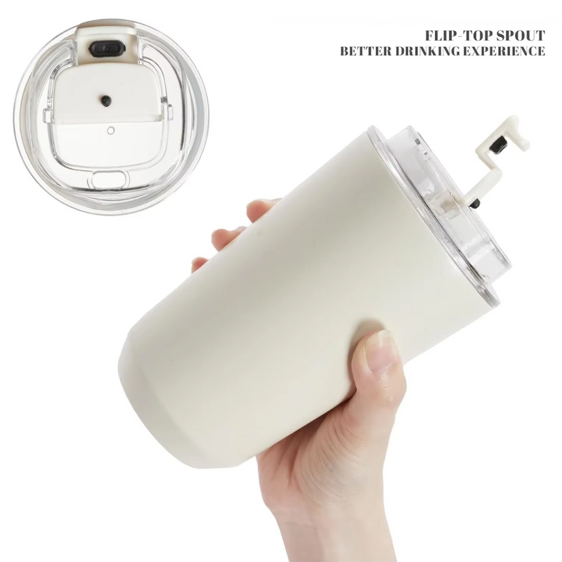 Melk Witte Isolerende Reismok – Roestvrijstalen Thermosfles