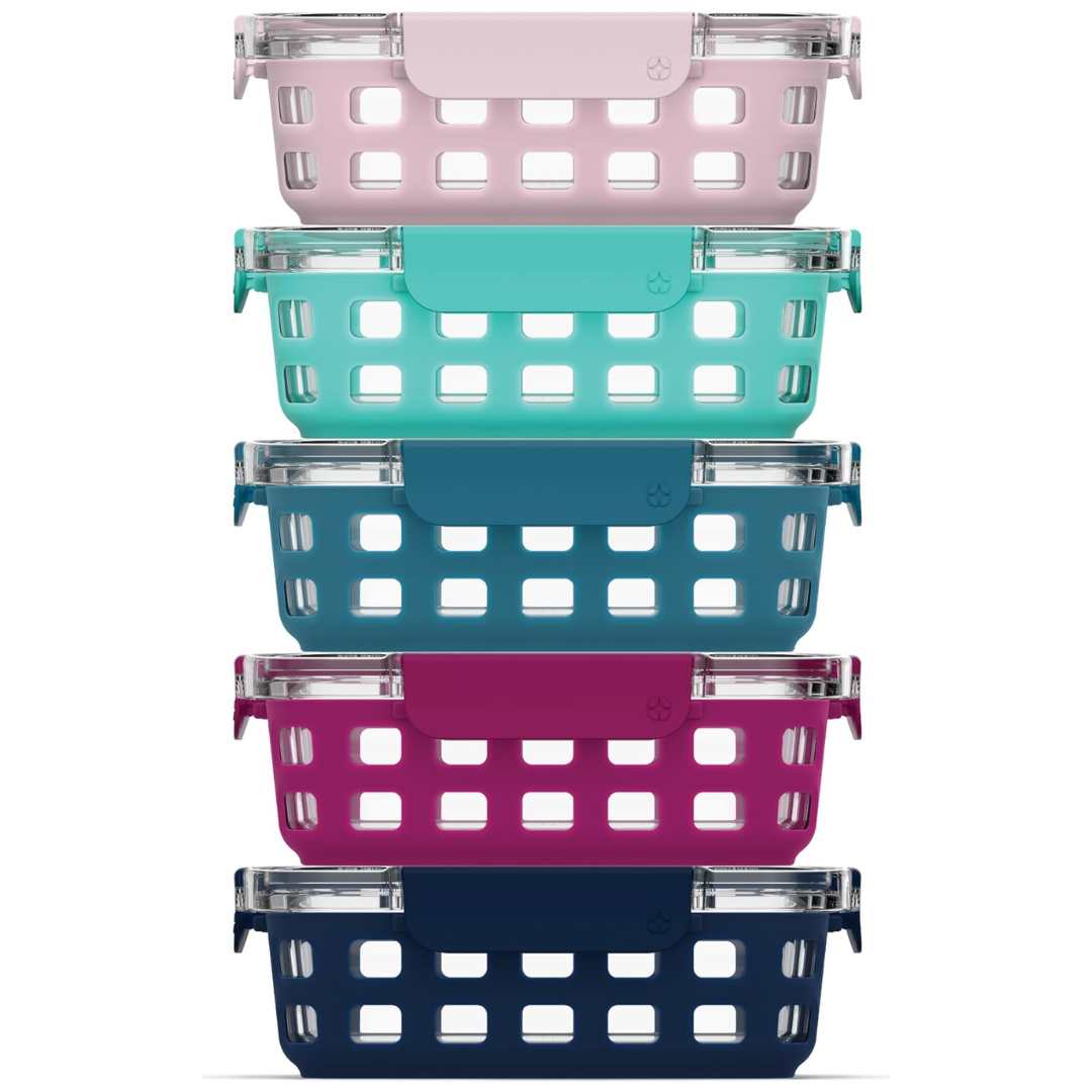 180 ml Glazen Maaltijd Prep Set – 5-Pack met Luchtdichte Deksel