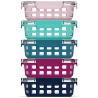 180 ml Glazen Maaltijd Prep Set – 5-Pack met Luchtdichte Deksel