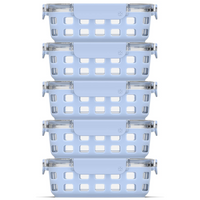 180 ml Glazen Maaltijd Prep Set – 5-Pack met Luchtdichte Deksel