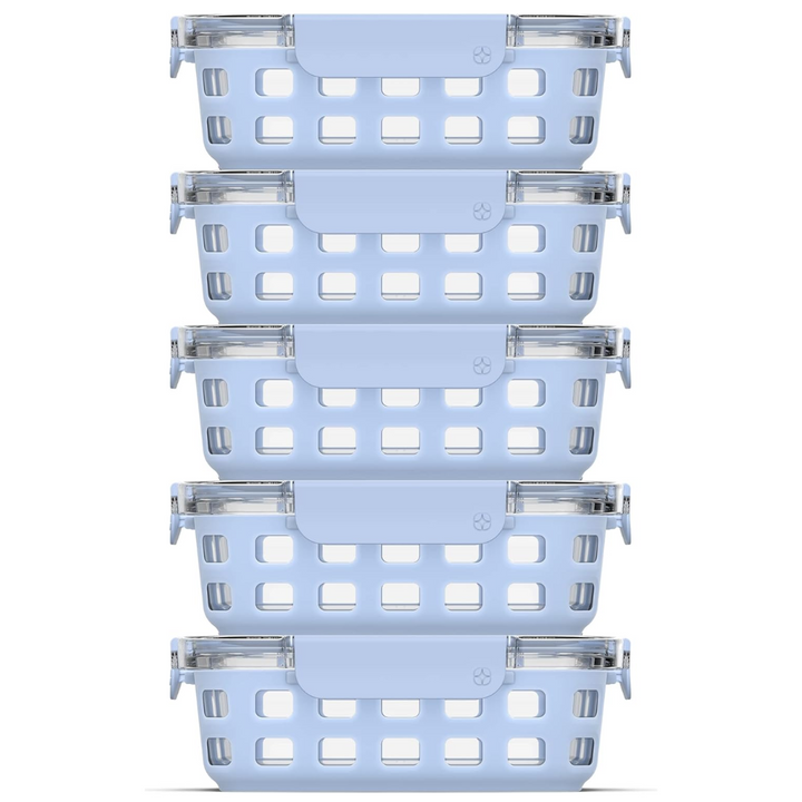 180 ml Glazen Maaltijd Prep Set – 5-Pack met Luchtdichte Deksel