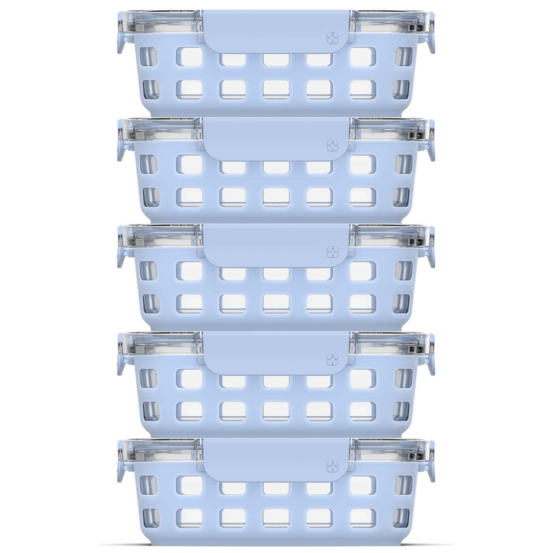 180 ml Glazen Maaltijd Prep Set – 5-Pack met Luchtdichte Deksel