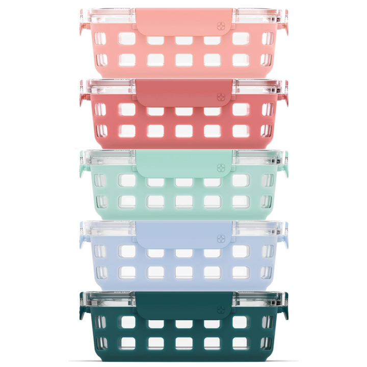 180 ml Glazen Maaltijd Prep Set – 5-Pack met Luchtdichte Deksel