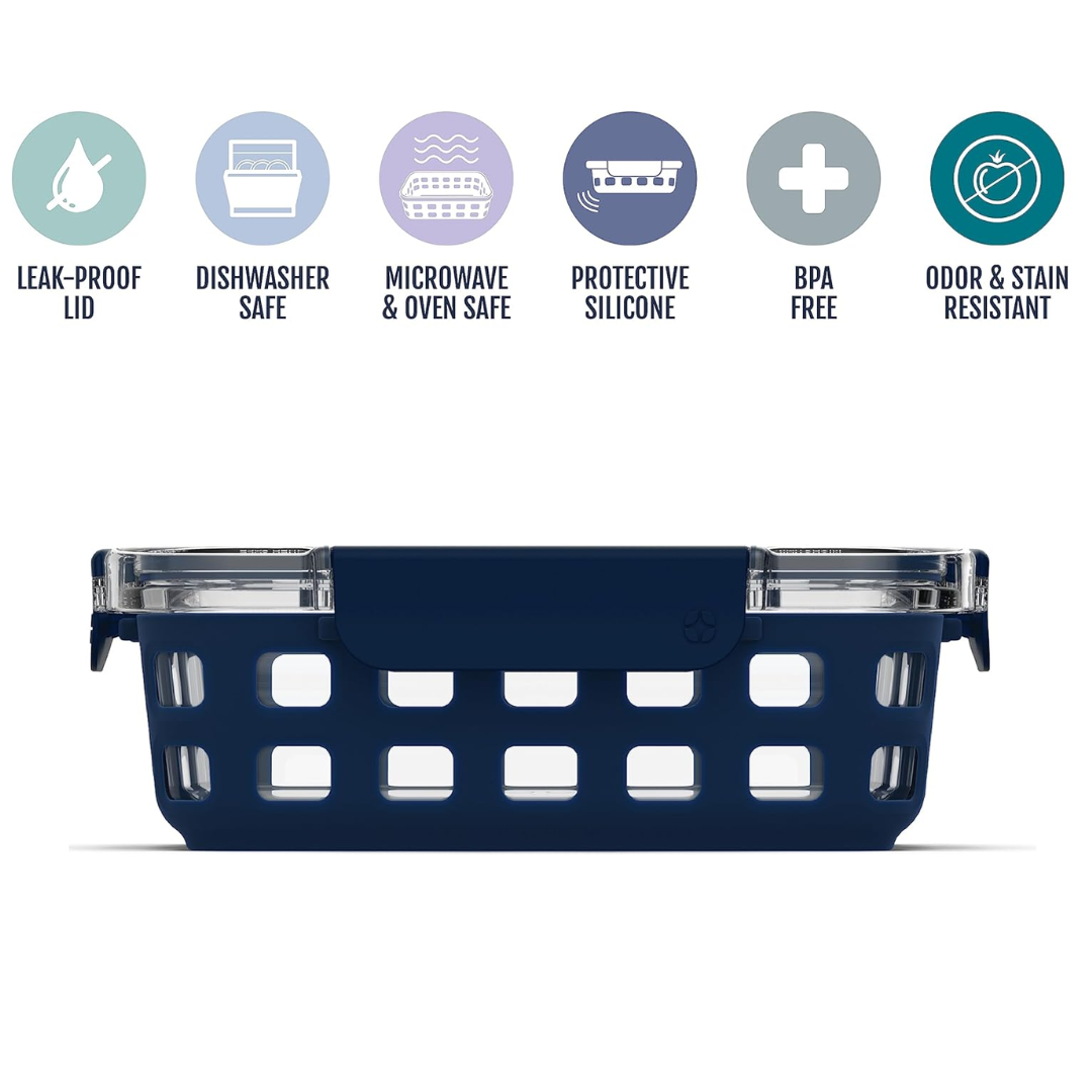 180 ml Glazen Maaltijd Prep Set – 5-Pack met Luchtdichte Deksel