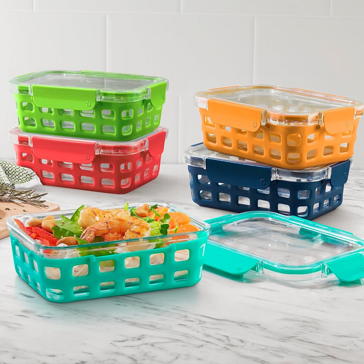 180 ml Glazen Maaltijd Prep Set – 5-Pack met Luchtdichte Deksel