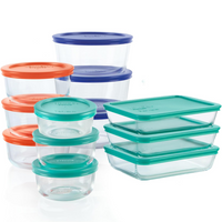 12-Pack Gemengde Glazen Voedselopslag Containers met Deksel