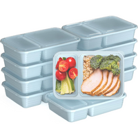 20-delige herbruikbare 2-compartiment voedselcontainers