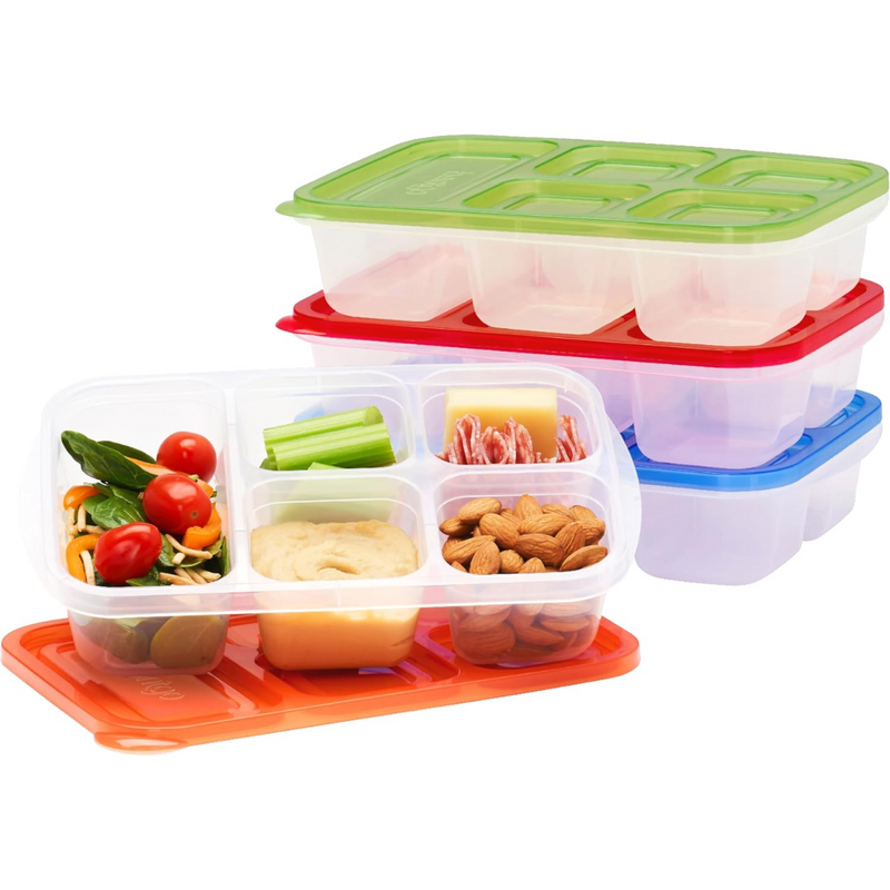 Herbruikbare 5-vak Voedselopbergdozen – 8-delige Set