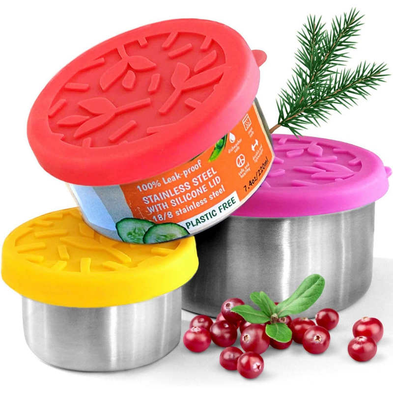 RVS Lunchdoos Set met deksels – 100ml, 200ml, 400ml
