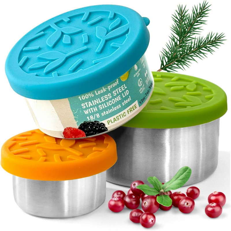 RVS Lunchdoos Set met deksels – 100ml, 200ml, 400ml