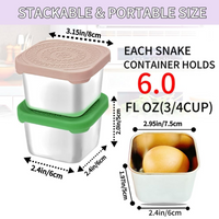 175ml RVS Snackdozen voor Kinderen - 6-Pack