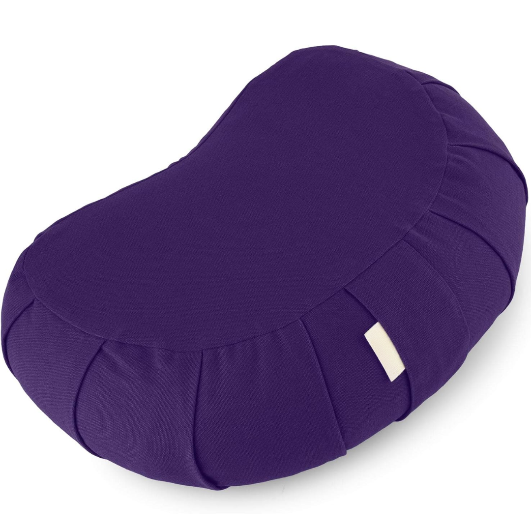 Curved Organic Cotton Meditatiekussen met Wasbare Cover