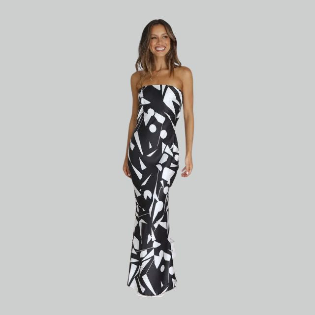 Strapless Maxi-jurk met Luchtige Pasvorm – Jade