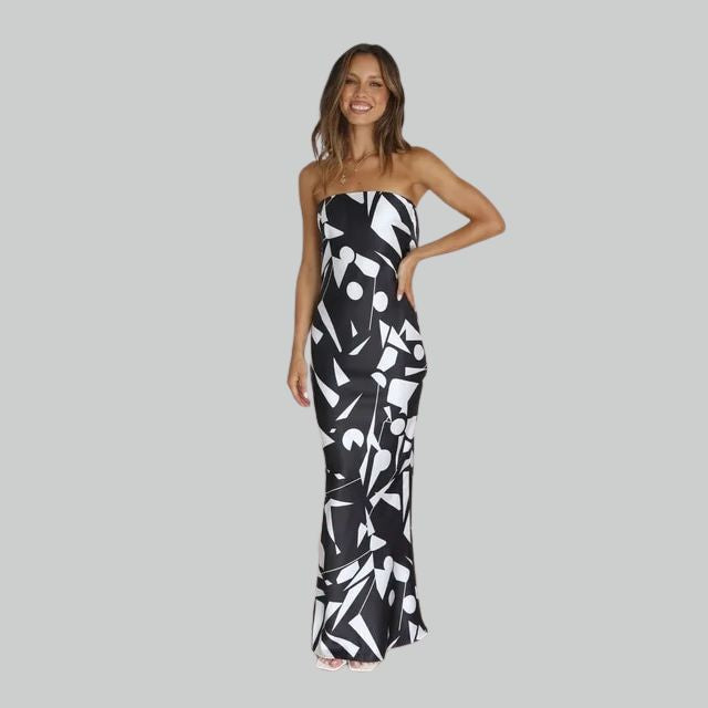 Strapless Maxi-jurk met Luchtige Pasvorm – Jade